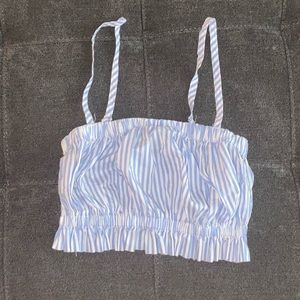 Blue crop top